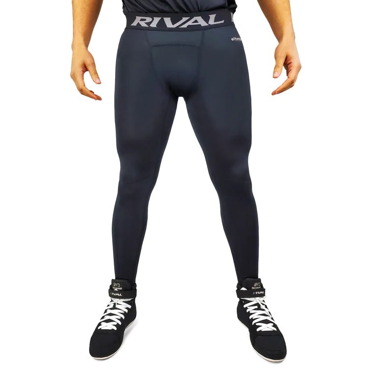 Rival® Elite Active compression Pants | Active ompression Pants Base Layer Running Workout Muay Thai Jiu Jitsu MMA BJJ Spats Leggings Tights for Men - mmafightshop.ae