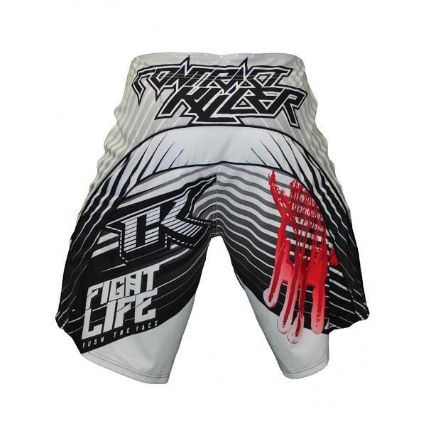 CONTRACT KILLER STAINED S2 SHORT White/Pink - mmafightshop.ae