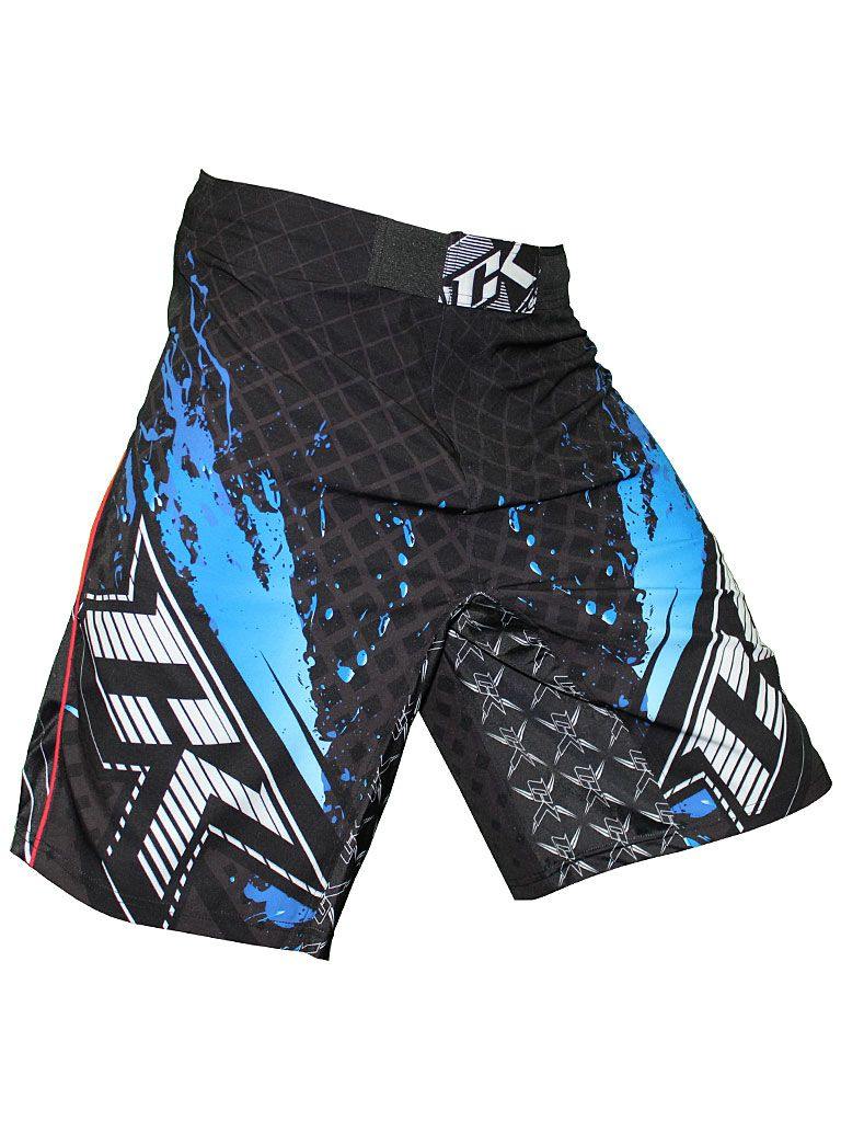 Contract Killer Stained S2 Shorts Black/Blue - mmafightshop.ae