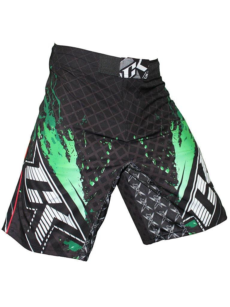 Contract Killer Stained S2 Shorts Black/Green - mmafightshop.ae