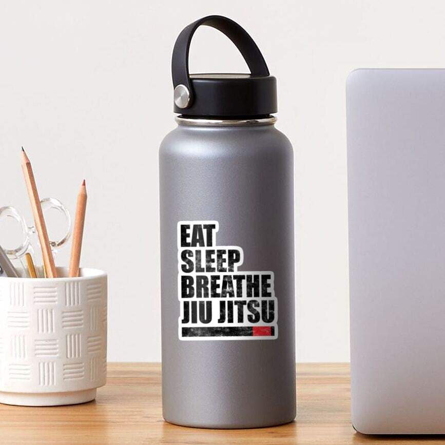 Eat Sleep Breathe Jiu Jitsu Sticker by submissionstyle Small (3.0" x 3.5") - mmafightshop.ae