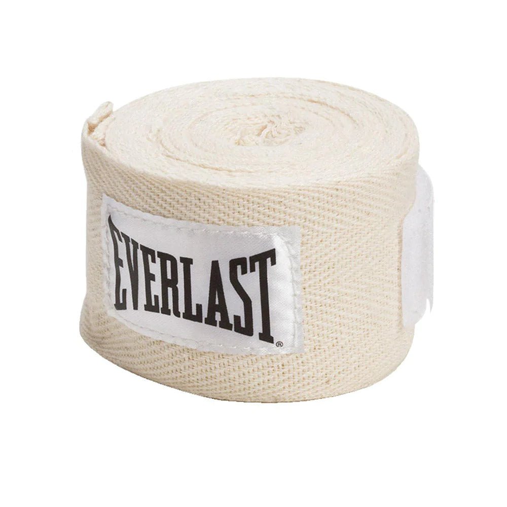 Everlast® HAND WRAPS -COTTON/POLY "LEVEL 1" | semi Elastic Hand Wraps Boxing, MMA, Muay Thai, and Other Martial Arts for Men and Women (Multiple Color Options) | Comfy Fit - mmafightshop.ae