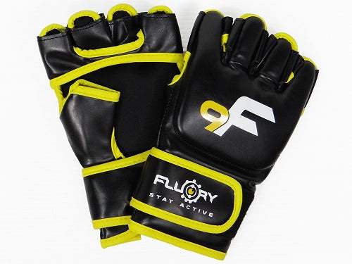 FLUORY MMA Glove Black [fl-800] | Boxing Gloves | Training | Sparring Gloves | Safe and Comfy - mmafightshop.ae