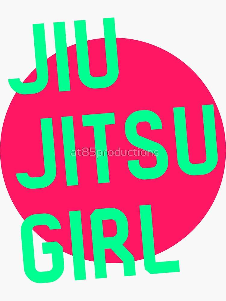 Jiu Jitsu Girl Brazilian Training BJJ Submissions MMA Sticker by at85productions - Small (3.0" x 3.5") - mmafightshop.ae