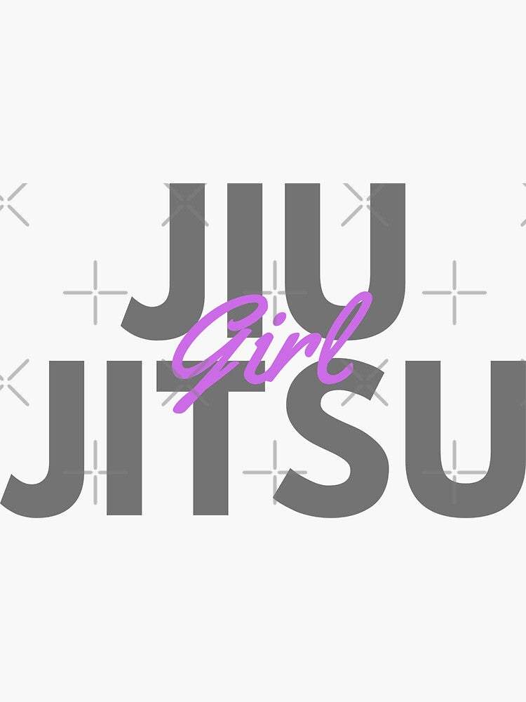 Jiu-Jitsu Girl Sticker by jiujitsuclan - Small (4.0" x 2.6") - mmafightshop.ae