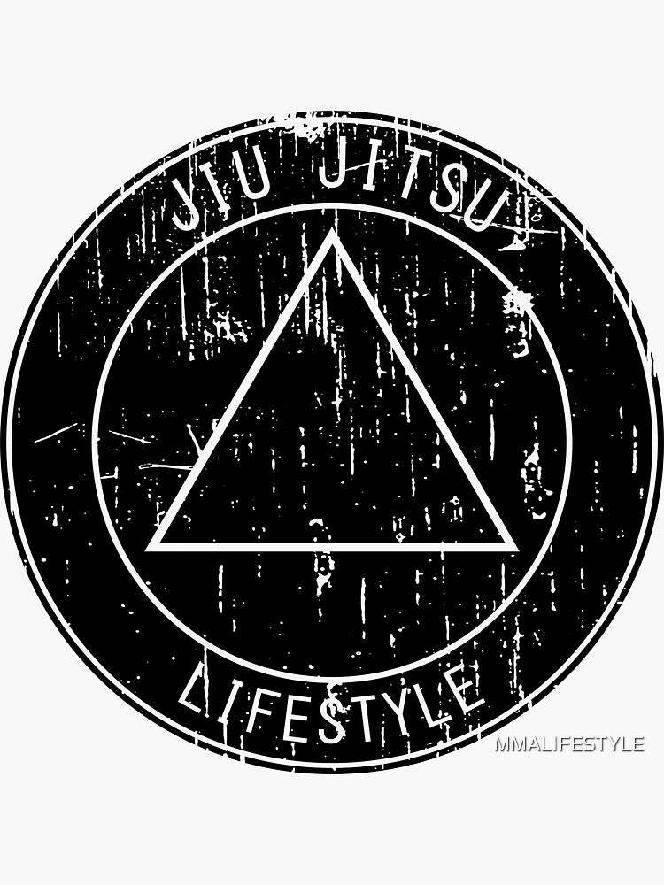 Jiu Jitsu Lifestyle Triangle Sticker by MMALIFESTYLE - mmafightshop.ae