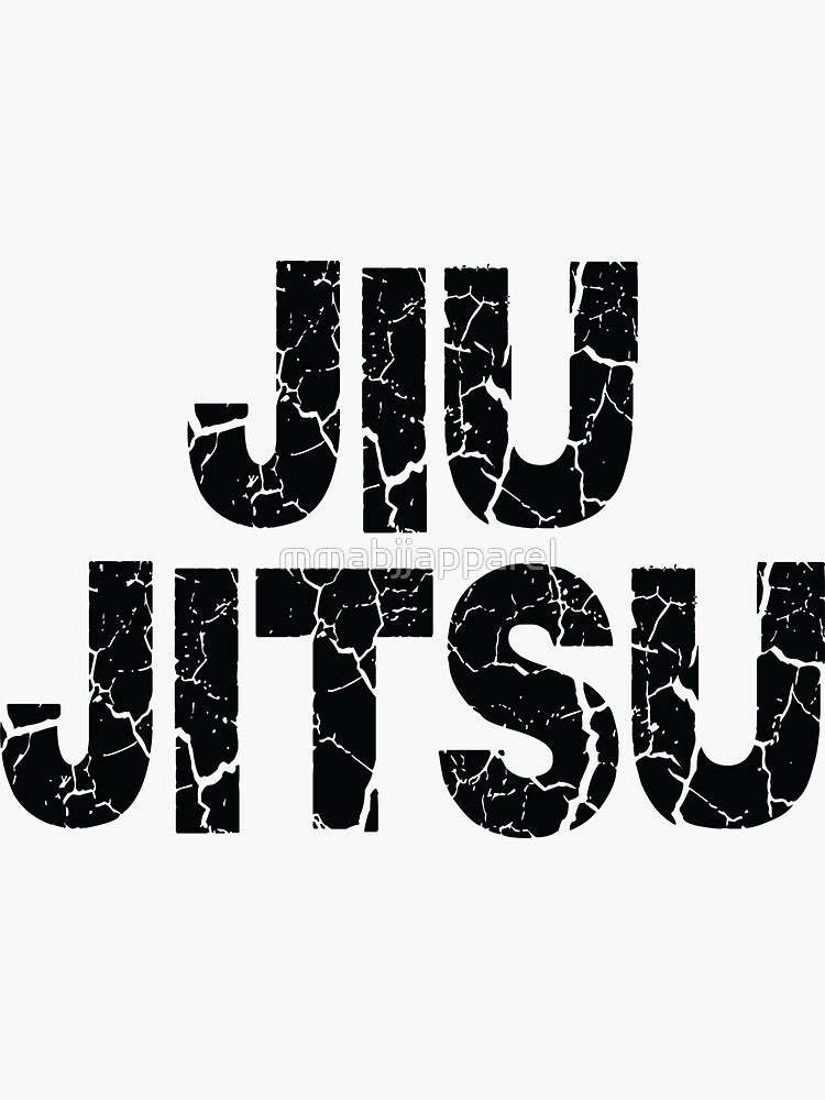 Jiu Jitsu - MMA BJJ Apparel Sticker by mmabjjapparel - Small (4.0" x 2.8") - mmafightshop.ae
