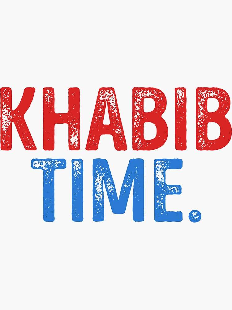 Khabib Time - Khabib Nurmagomedov Sticker by Jerde79 - Small (4.0" x 2.3") - mmafightshop.ae