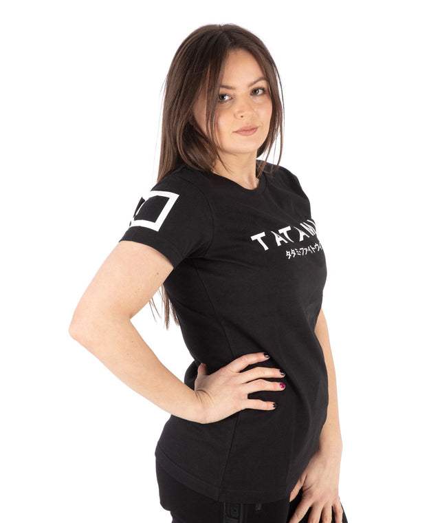 LADIES KATAKANA T-SHIRT BLACK - mmafightshop.ae