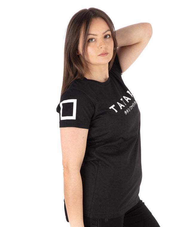 LADIES KATAKANA T-SHIRT BLACK - mmafightshop.ae