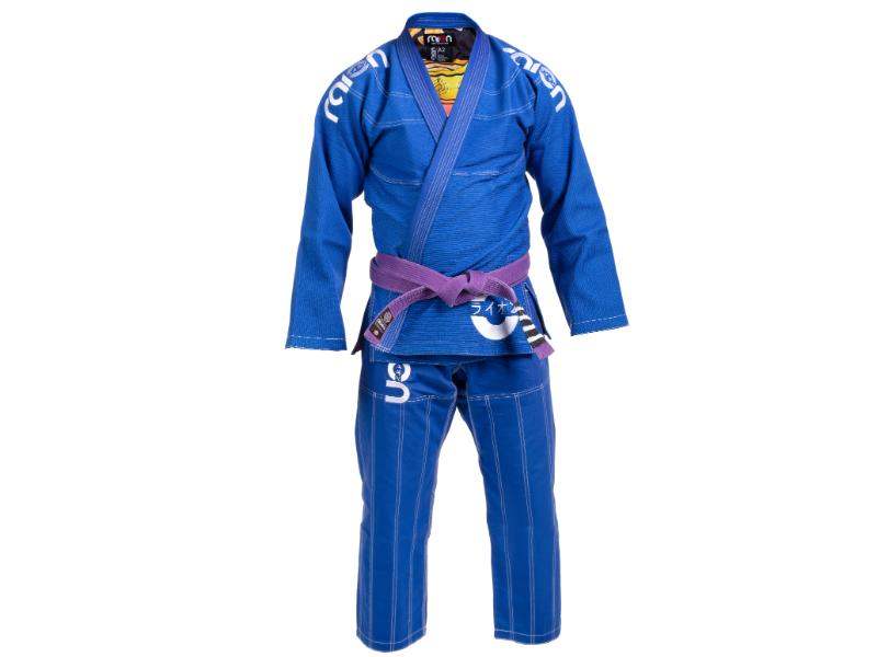 Raion® Senshi Premium Gi Blue Samurai 1 BJJ-C204 | Lightweight Gi | Many Sizes | Premium Cotton Blend | Gi for Men/ Women for Martial Arts Training and Fight - A0 A1 A2 A3 A4 A5| - mmafightshop.ae