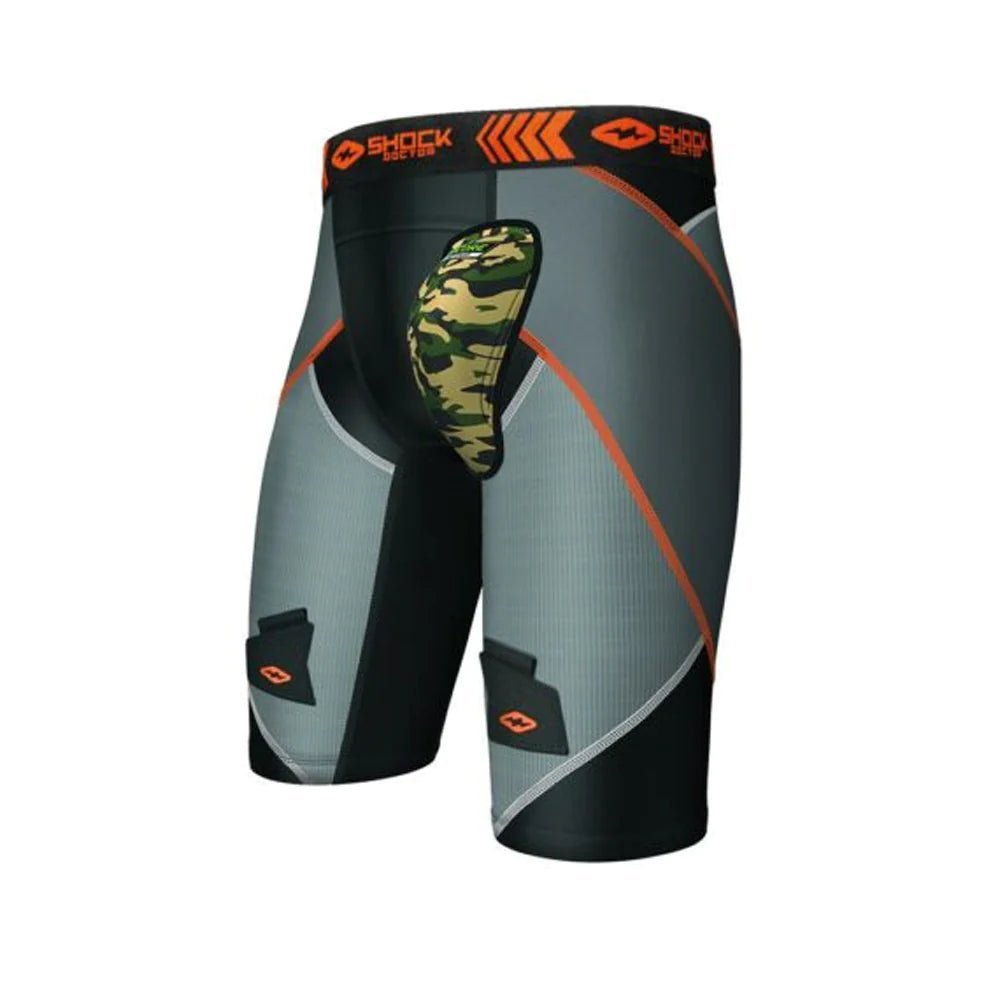 Shock Doctor Ice Hockey Cross Compression Short with AirCore Cup - mmafightshop.ae