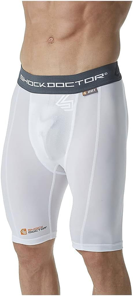 Shock Doctor Power Compression Protective Shorts with Cup Pocket - mmafightshop.ae