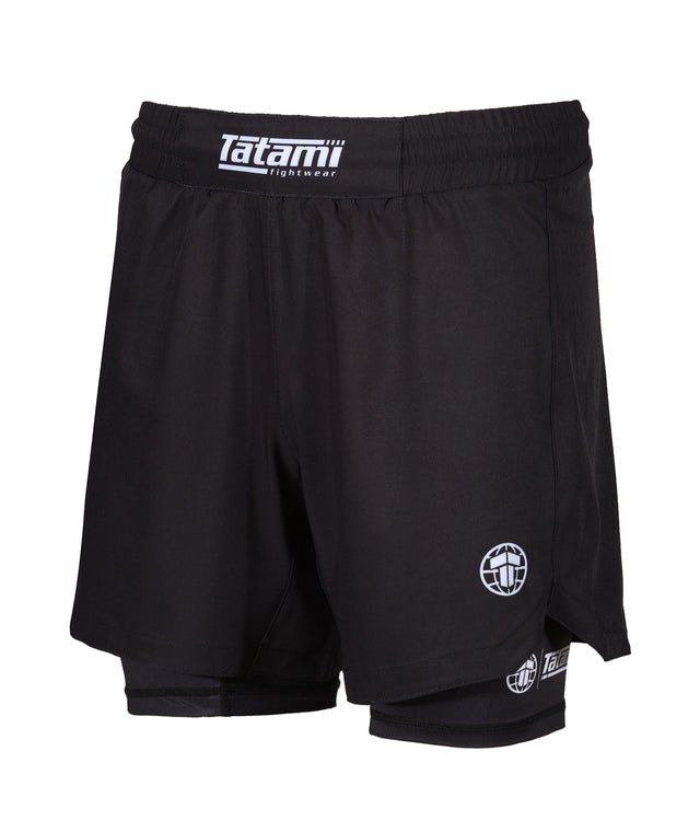 Tatami® Dual Layer Grappling Shorts - Black - mmafightshop.ae