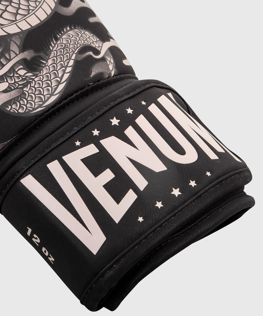 Venum Dragon's Flight Boxing Gloves - Black/Sand - mmafightshop.ae