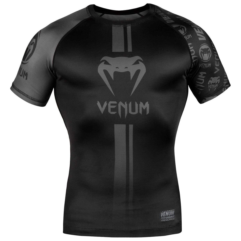 Venum Logos Rashguard - Short Sleeves - mmafightshop.ae