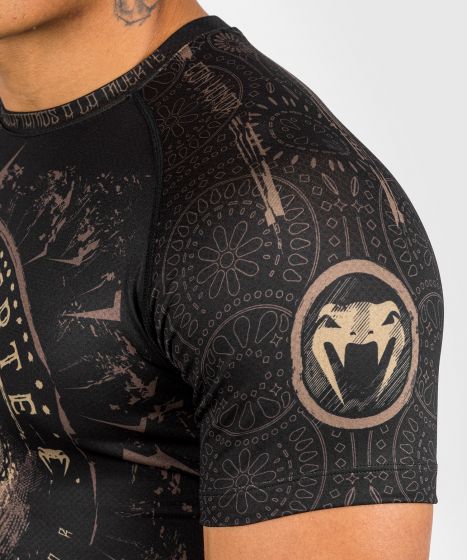 Venum Santa Muerte Dark Side - Rashguard Short Sleeves - mmafightshop.ae