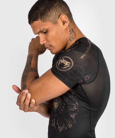 Venum Santa Muerte Dark Side - Rashguard Short Sleeves - mmafightshop.ae